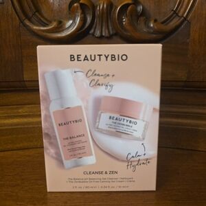 BeautyBio "Cleanse & Zen" Set w/ The Balance Cleanser & ZenBubble Gel Cream--NIB